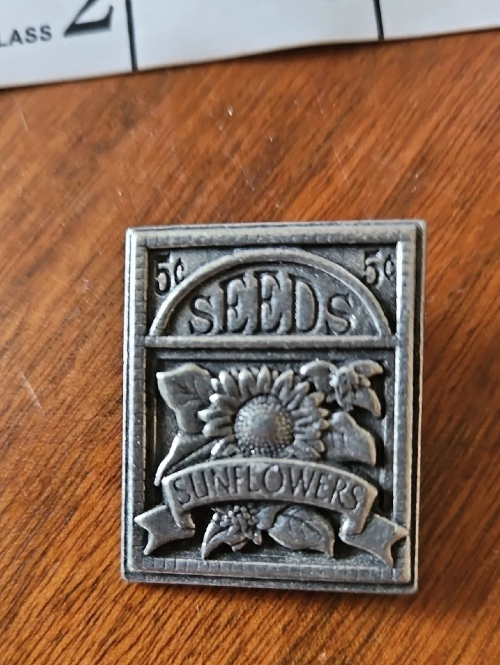 Vintage 2003 Bird & Bloom Sunflower Seeds Brooch